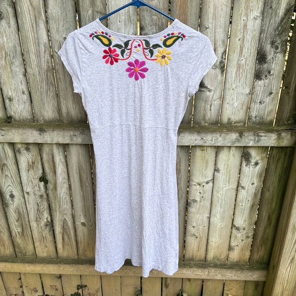 Johnny Was JWLA Embroidered LOVE Birds Floral V-neck Cotton Cap Sleeve Dress XS - Picture 3 of 12